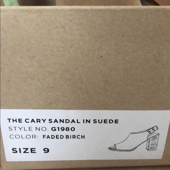 NEW The Cary Sandal in Faded Birch Open Toe Bootie - Picture 7 of 8